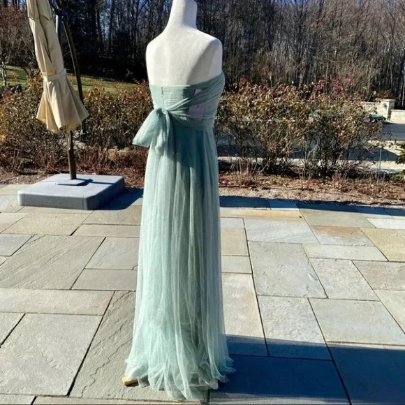 NWT Anthropologie BHLDN Jenny Yoo Ryder Convertible Maxi Dress in Seaglass Green - Picture 12 of 15